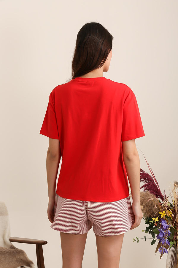 Tee-shirt rouge basic